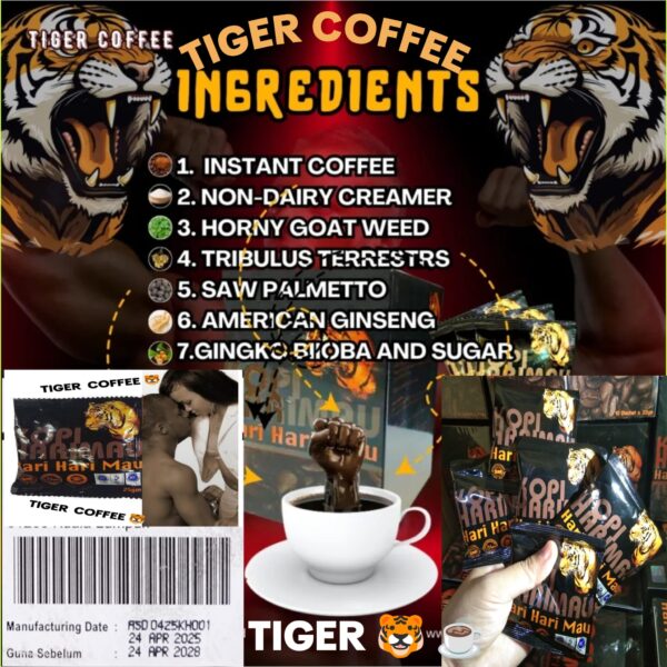 TIGER COFFEE - 5 Sachets (125g)